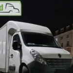 Removal van parking permit Essex – white removal van parked on a UK residential street